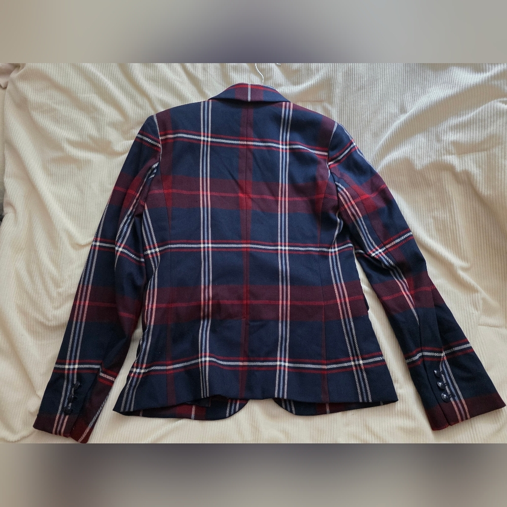 Tommy Hilfiger Set Women's Plaid Blazer Sz 2 + Pants Sz 6 Nwot - Picture 4 of 16